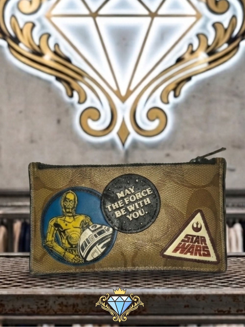 Coach x Star Wars Limited Edition Zip Card Case Wallet Patches